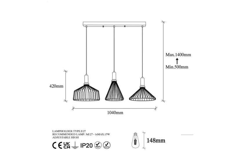 Taklampa Avenor Svart / Antik - Koppar/Svart - Belysning - Lampor & belysning inomhus - Taklampa & takbelysning - Kökslampa & taklampa kök