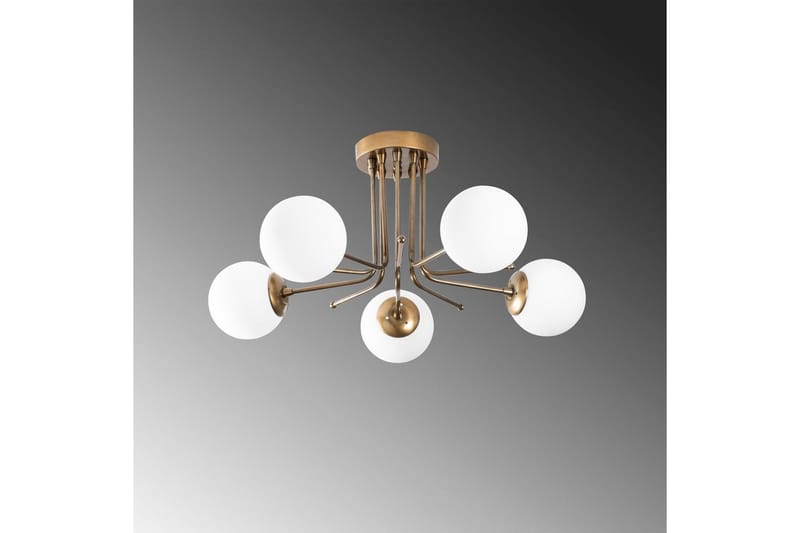 Taklampa Bhika Masafumie Fem Rany / Vit - Guld/Vit - Belysning - Lampor & belysning inomhus - Taklampa & takbelysning - Takplafond