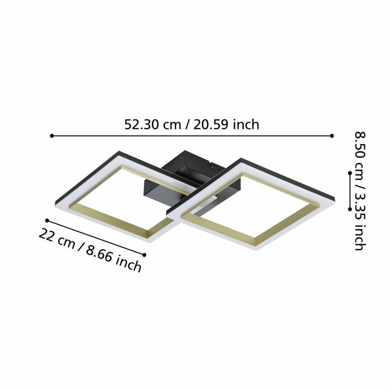 Taklampa Calliera - 525x310 mm - Belysning - Lampor & belysning inomhus - Taklampa & takbelysning - Takplafond