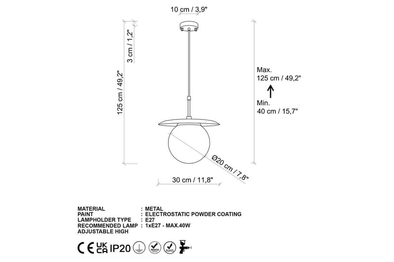 Taklampa Cartin Rany - Gul - Belysning - Lampor & belysning inomhus - Taklampa & takbelysning - Kökslampa & taklampa kök