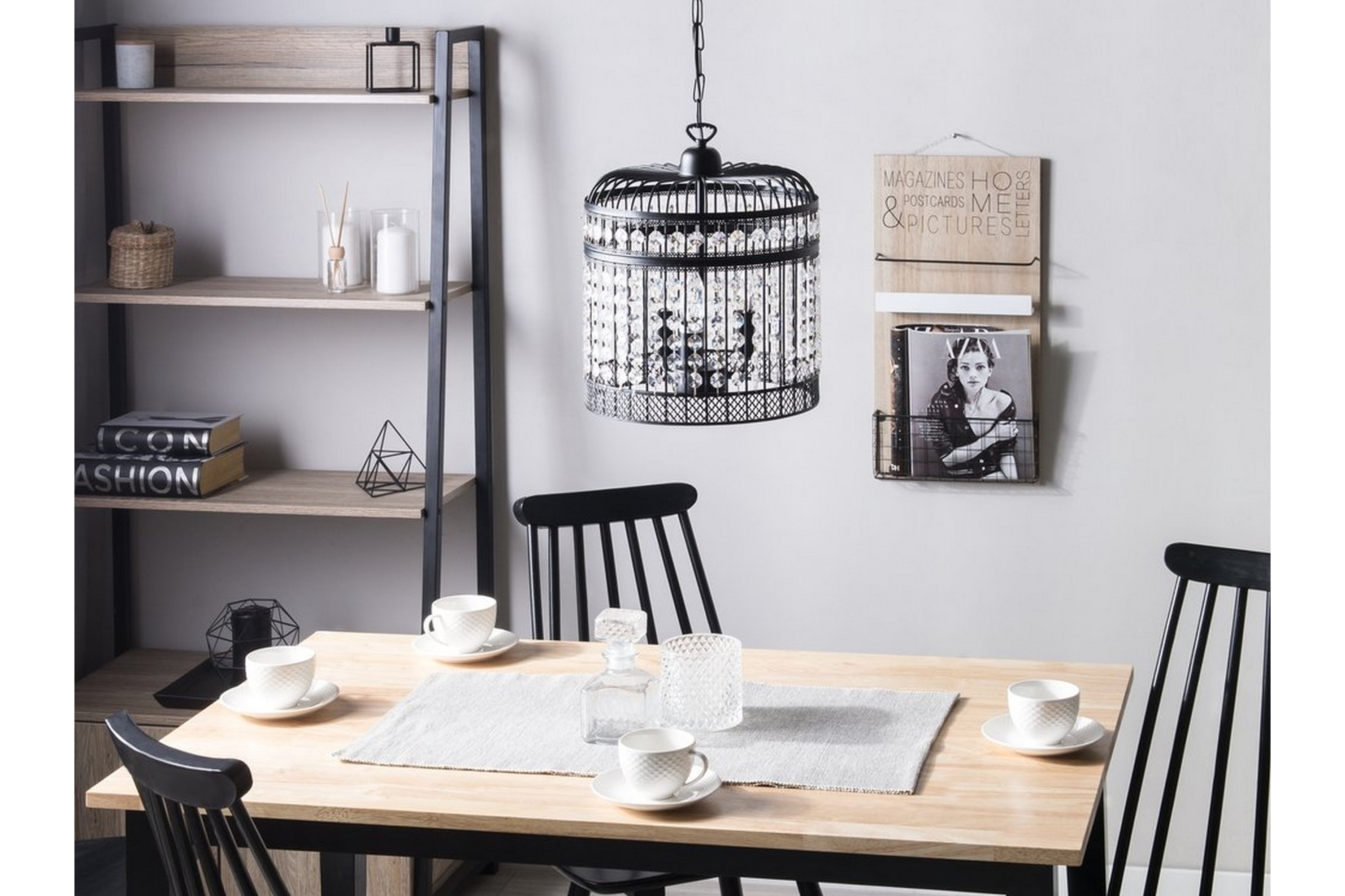Taklampa Celon 30 cm Svart