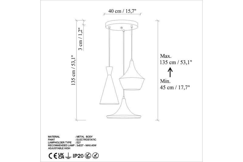 Taklampa Cindel Antikering - Guld - Belysning - Lampor & belysning inomhus - Taklampa & takbelysning - Kökslampa & taklampa kök