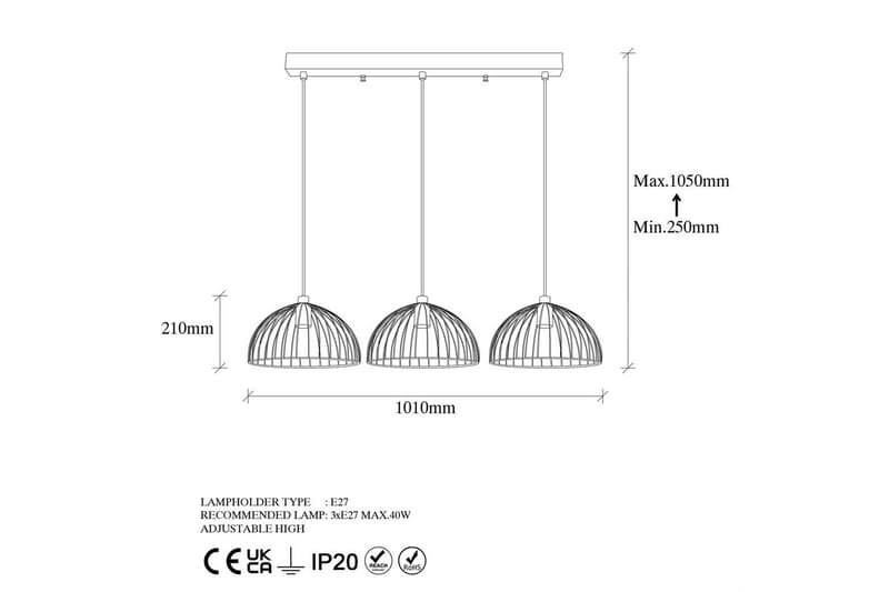 Taklampa Corva Glänsande Rany Horisontell Bas - Horisontell Bas - Belysning - Lampor & belysning inomhus - Taklampa & takbelysning - Kökslampa & taklampa kök