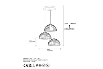 Taklampa Corva Glänsande Rany Sufiabas - Sufiabas - Belysning - Lampor & belysning inomhus - Taklampa & takbelysning - Kökslampa & taklampa kök