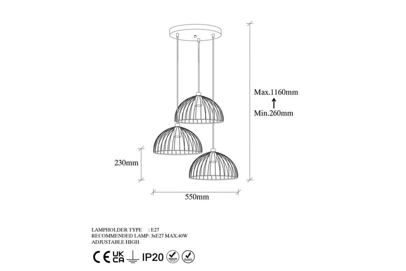 Taklampa Corva Glänsande Rany Sufiabas - Sufiabas - Belysning - Lampor & belysning inomhus - Taklampa & takbelysning - Kökslampa & taklampa kök