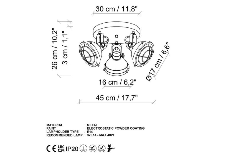 Taklampa Desten Rany - Rany - Belysning - Lampor & belysning inomhus - Taklampa & takbelysning - Takplafond