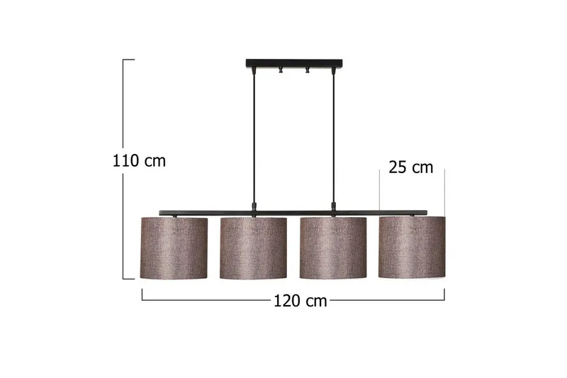Taklampa Donria Svart / Brun - Brun/Svart - Belysning - Lampor & belysning inomhus - Taklampa & takbelysning - Kökslampa & taklampa kök