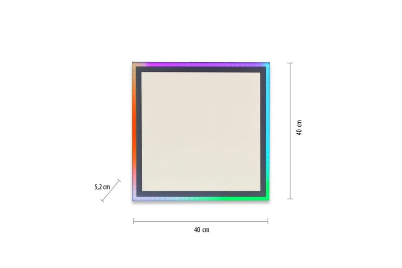 Taklampa Edging - 40x5,2x40 cm - Belysning - Lampor & belysning inomhus - Taklampa & takbelysning - Takplafond