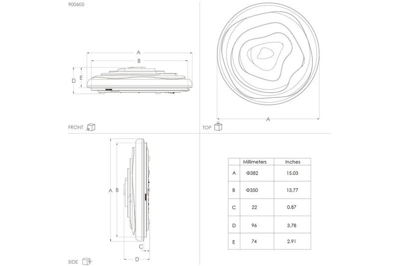 Taklampa Eglo Battistona 380 mm - Vit - Belysning - Lampor & belysning inomhus - Taklampa & takbelysning - Takplafond