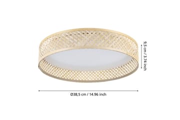 Taklampa Eglo Luppineria Ø380 mm Vit Brun - Vit/Brun - Belysning - Lampor & belysning inomhus - Taklampa & takbelysning - Takplafond