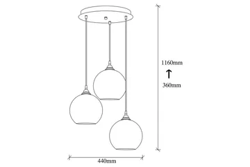Taklampa Elanorstead Tre Rany / Svart - Guld/Svart - Belysning - Lampor & belysning inomhus - Taklampa & takbelysning - Kökslampa & taklampa kök