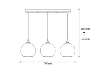 Taklampa Elanorstead Tre Rany / Svart Horisontell - Guld/Svart - Belysning - Lampor & belysning inomhus - Taklampa & takbelysning - Kökslampa & taklampa kök