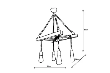 Taklampa Eluna Valnöt - Brun - Belysning - Lampor & belysning inomhus - Taklampa & takbelysning - Kökslampa & taklampa kök