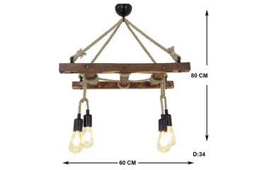 Taklampa Eluna Valnöt - Brun - Belysning - Lampor & belysning inomhus - Taklampa & takbelysning - Kökslampa & taklampa kök