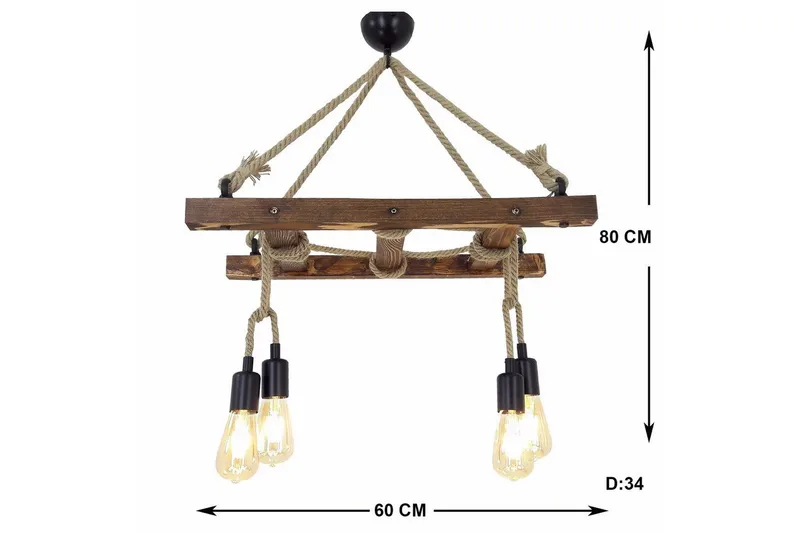 Taklampa Eluna Valnöt - Brun - Belysning - Lampor & belysning inomhus - Taklampa & takbelysning - Kökslampa & taklampa kök