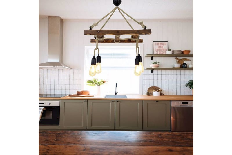 Taklampa Eluna Valnöt - Brun - Belysning - Lampor & belysning inomhus - Taklampa & takbelysning - Kökslampa & taklampa kök