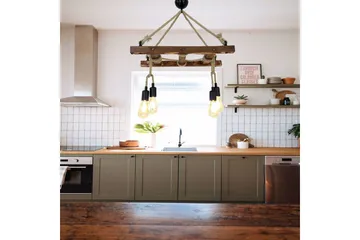 Taklampa Eluna Valnöt - Brun - Belysning - Lampor & belysning inomhus - Taklampa & takbelysning - Kökslampa & taklampa kök