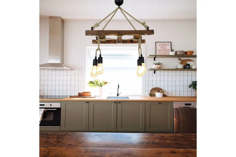 Taklampa Eluna Valnöt - Brun - Belysning - Lampor & belysning inomhus - Taklampa & takbelysning - Kökslampa & taklampa kök