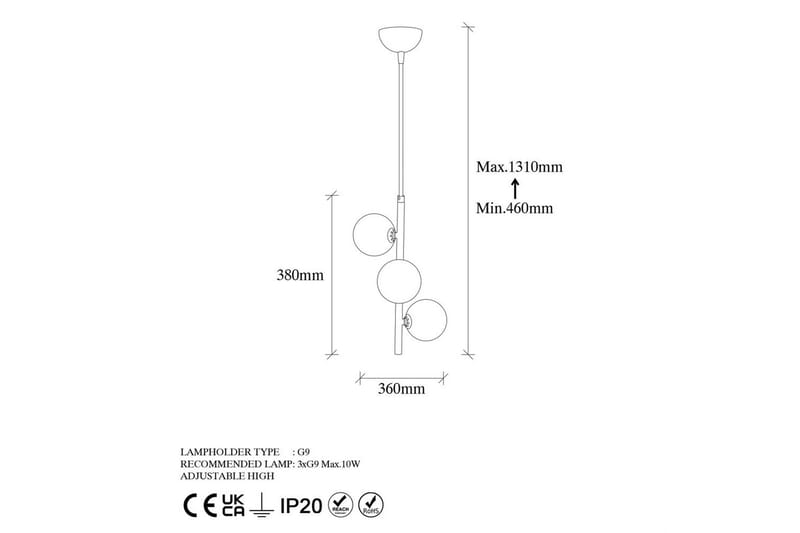 Taklampa Elvon Rany - Guld - Belysning - Lampor & belysning inomhus - Taklampa & takbelysning - Kökslampa & taklampa kök