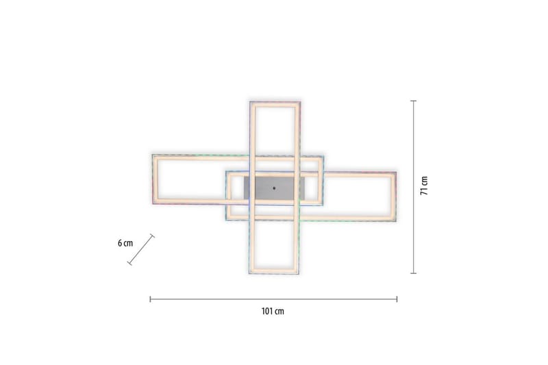 Taklampa Felix - 71x6,9x101,2 cm - Belysning - Lampor & belysning inomhus - Taklampa & takbelysning - Takplafond