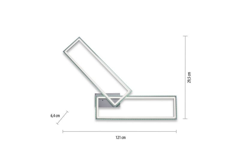 Taklampa Felix - 72x6,4x121 cm - Belysning - Lampor & belysning inomhus - Taklampa & takbelysning - Takplafond