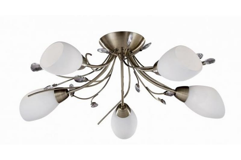 Taklampa Gardenia 60 cm Dimbar 5 Lampor Antikmässing - Searchlight - Hall lampa - Plafond - Takplafond - Taklampa & takbelysning