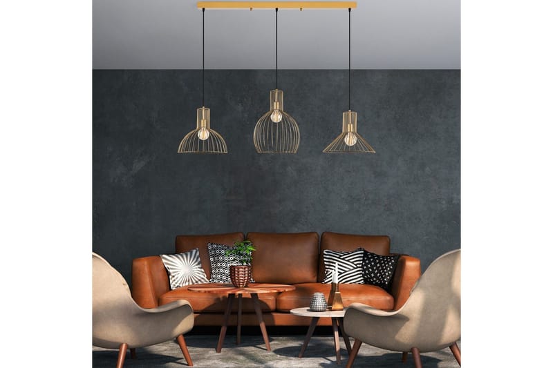 Taklampa Halven Gold - Guld - Belysning - Lampor & belysning inomhus - Taklampa & takbelysning - Kökslampa & taklampa kök