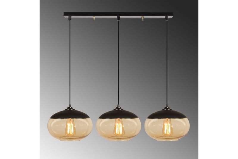 Taklampa Jeba Tre Svart / Honung - Svart - Belysning - Lampor & belysning inomhus - Taklampa & takbelysning - Kökslampa & taklampa kök