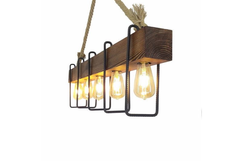 Taklampa Kalldrun Valnöt / Svart / Beige - Valnöt / Svart / Beige - Belysning - Lampor & belysning inomhus - Taklampa & takbelysning - Kökslampa & taklampa kök