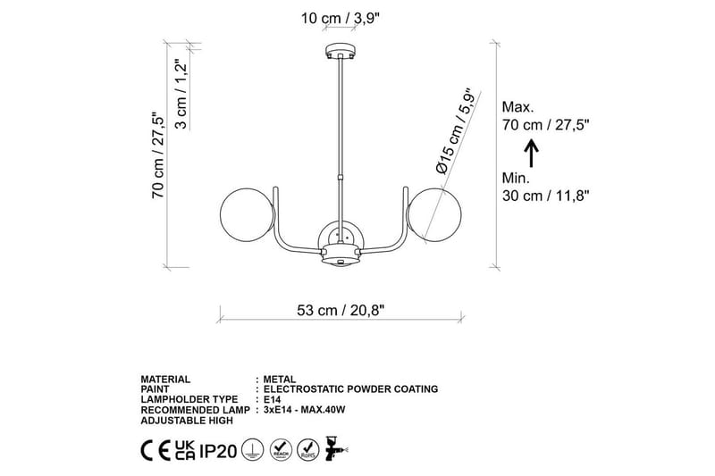 Taklampa Kelulstead Rany - Rany - Belysning - Lampor & belysning inomhus - Taklampa & takbelysning - Kökslampa & taklampa kök