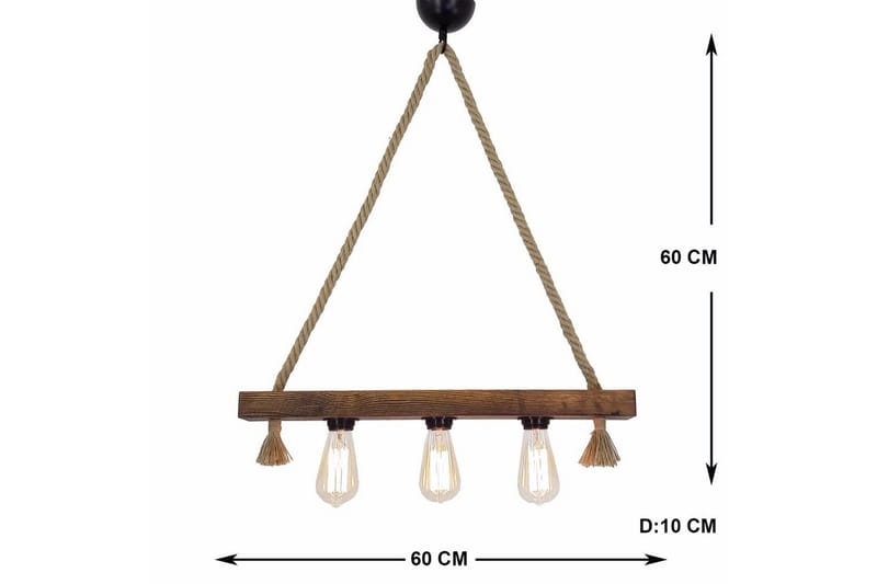 Taklampa Kutuk Valnöt - Brun - Belysning - Lampor & belysning inomhus - Taklampa & takbelysning - Kökslampa & taklampa kök