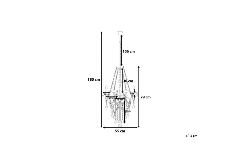 Taklampa Locone 79 cm - Silver - Taklampa sovrum - Kökslampa & taklampa kök - Hall lampa - Fönsterlampa - Pendellampa & hänglampa - Taklampa vardagsrum - Fönsterlampa hängande - Taklampa & takbelysning