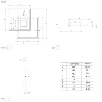 Taklampa Marinello - 48,5 cm - Belysning - Lampor & belysning inomhus - Taklampa & takbelysning - Takplafond