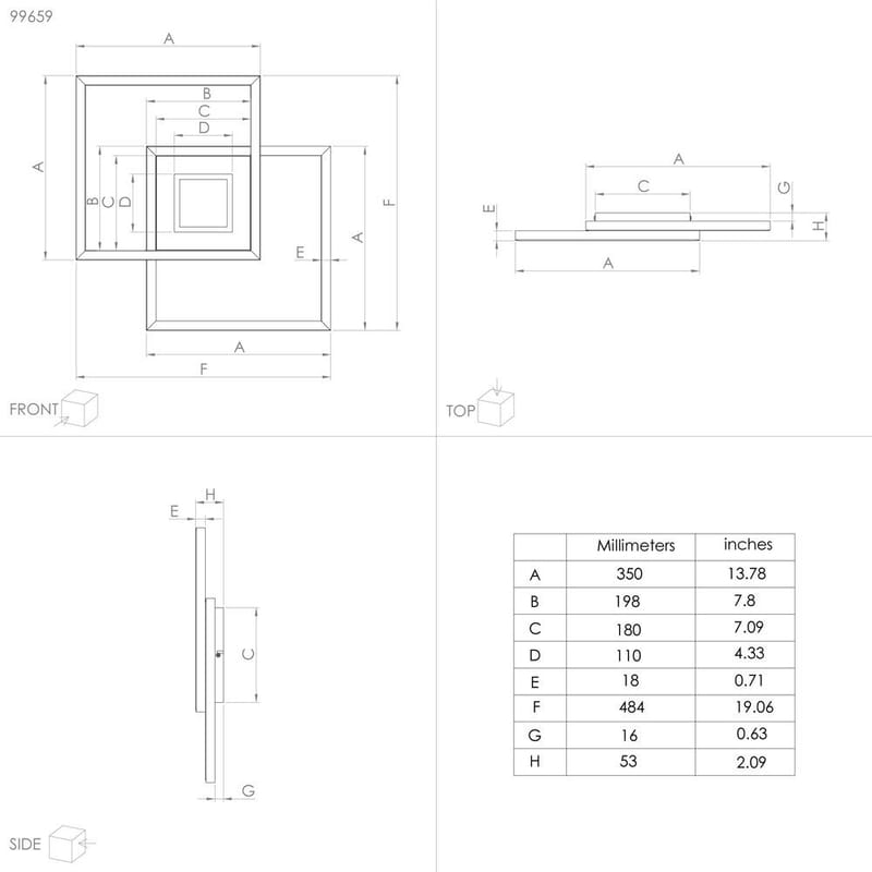 Taklampa Marinello - 48,5 cm - Belysning - Lampor & belysning inomhus - Taklampa & takbelysning - Takplafond