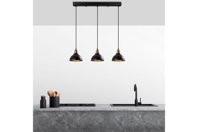 Taklampa Masatsune Tre Svart / Antik - Svart / Antik - Belysning - Lampor & belysning inomhus - Taklampa & takbelysning - Kökslampa & taklampa kök