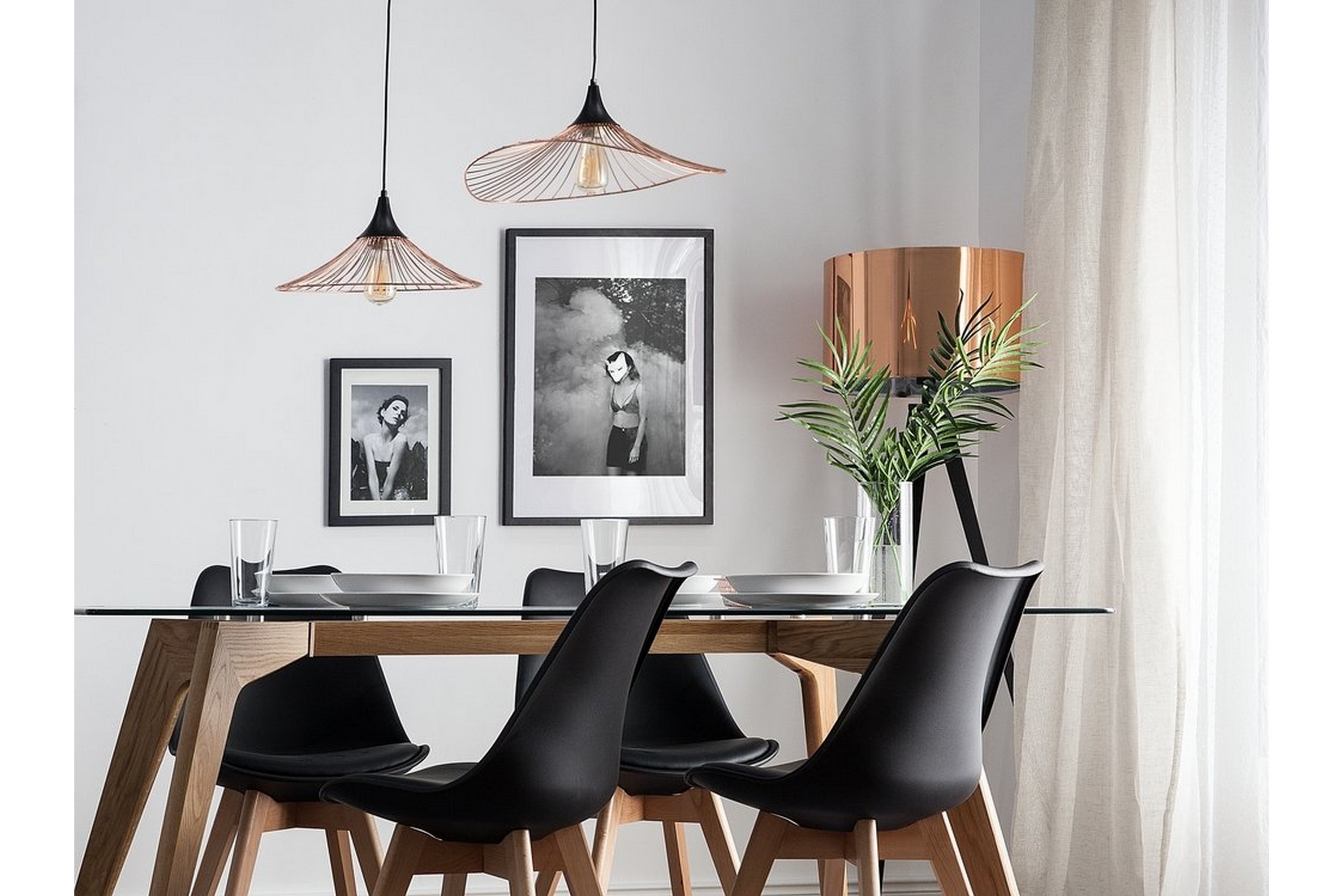 Taklampa Mazaro 50 cm Svart