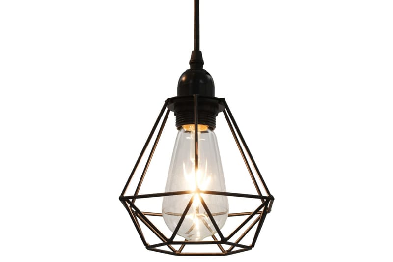 Taklampa med diamantdesign svart 3xE27-lampa - Svart - Kökslampa & taklampa kök - Fönsterlampa - Taklampa sovrum - Pendellampa & hänglampa - Hall lampa - Taklampa vardagsrum - Fönsterlampa hängande - Taklampa & takbelysning