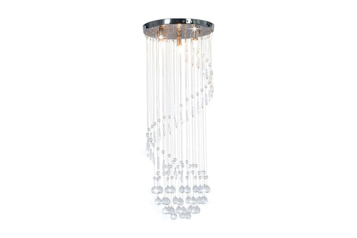 Taklampa med kristallpärlor silver spiral G9 - Silver - Kristallkrona & takkrona - Taklampa & takbelysning - Hall lampa