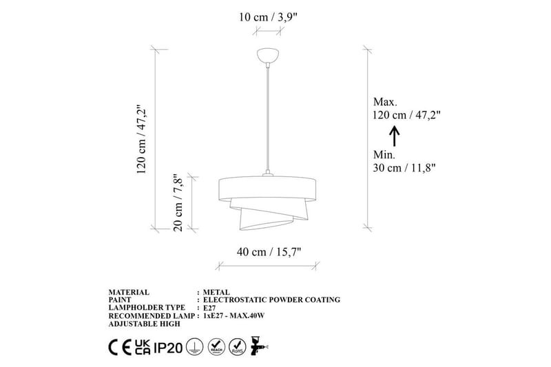 Taklampa Miwako Mörkbrun - Mörkbrun - Belysning - Lampor & belysning inomhus - Taklampa & takbelysning - Kökslampa & taklampa kök