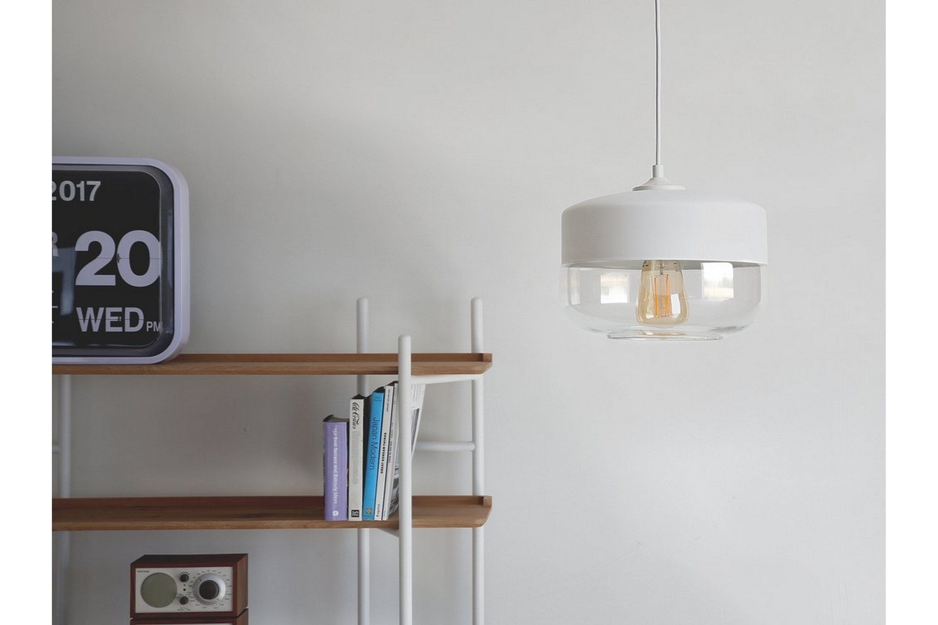 Taklampa Murray 25 cm Vit