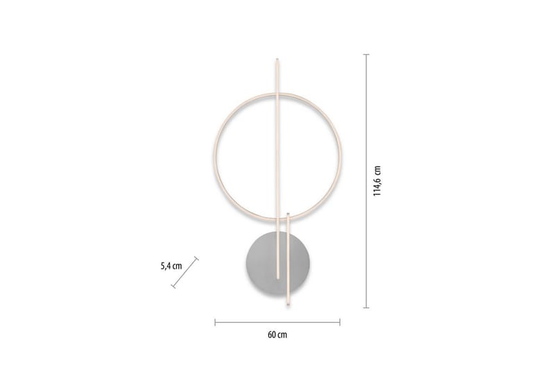 Taklampa Q-Arkoa - 60x6x115 cm - Belysning - Lampor & belysning inomhus - Taklampa & takbelysning - Takplafond