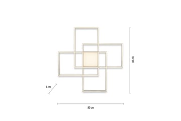 Taklampa Q-Asmin - 80x6x80 cm - Belysning - Lampor & belysning inomhus - Taklampa & takbelysning - Takplafond