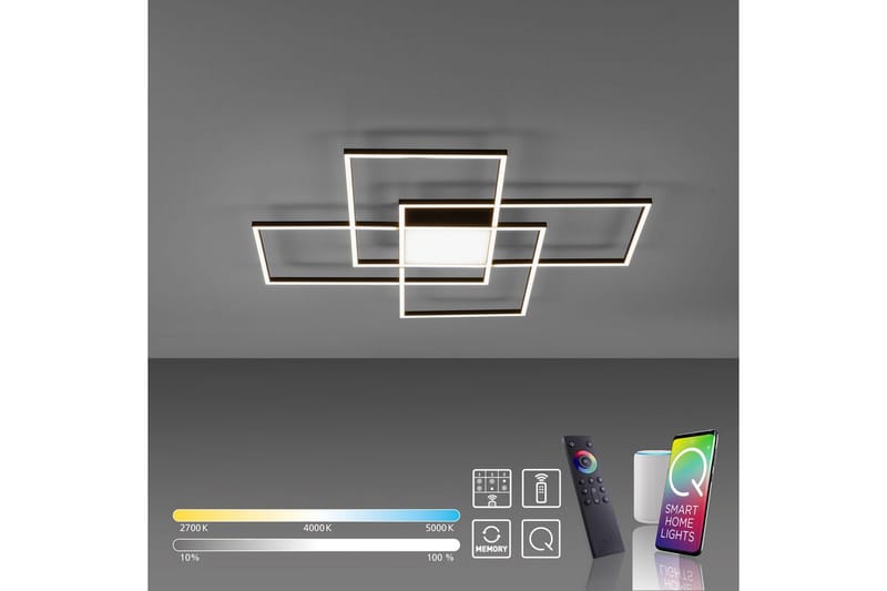 Taklampa Q-Asmin - 80x6x80 cm - Belysning - Lampor & belysning inomhus - Taklampa & takbelysning - Takplafond