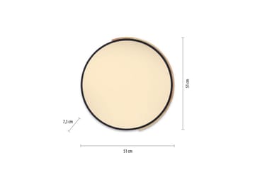 Taklampa Q-Bila - 52x7x51 cm - Belysning - Lampor & belysning inomhus - Taklampa & takbelysning - Takplafond