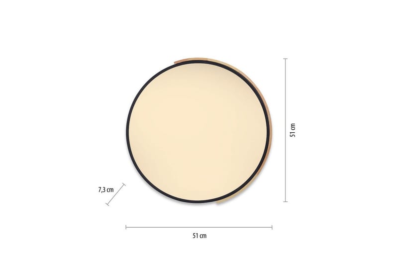 Taklampa Q-Bila - 52x7x51 cm - Belysning - Lampor & belysning inomhus - Taklampa & takbelysning - Takplafond