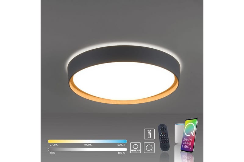 Taklampa Q-Emilia - 50x12x50 cm - Belysning - Lampor & belysning inomhus - Taklampa & takbelysning - Takplafond