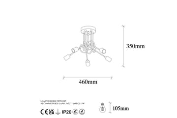 Taklampa Ranju Svart / Antik Fem Soklar - Fem Soklar - Belysning - Lampor & belysning inomhus - Taklampa & takbelysning - Kökslampa & taklampa kök