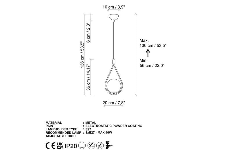 Taklampa Ranpal Enkel Rany - Guld - Belysning - Lampor & belysning inomhus - Taklampa & takbelysning - Kökslampa & taklampa kök