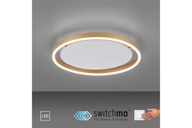 Taklampa Ritus - 39,3x5,3x39,3 cm, Matt mässing - Belysning - Lampor & belysning inomhus - Taklampa & takbelysning - Takplafond