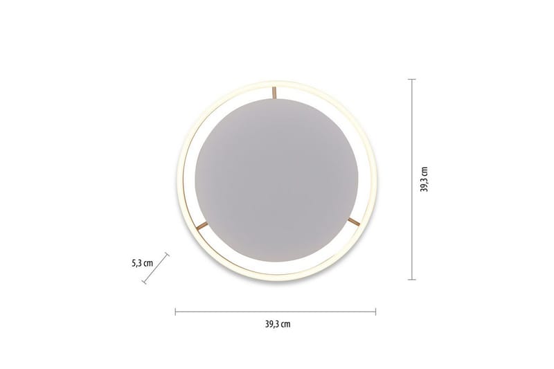 Taklampa Ritus - 39,3x5,3x39,3 cm, Matt mässing - Belysning - Lampor & belysning inomhus - Taklampa & takbelysning - Takplafond